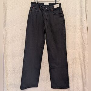 Abercrombie And Fitch Women's 90's Relaxed High Rise Black Jeans Size 30 10r BNT